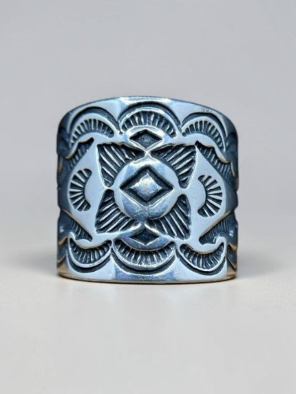 Carlisle & Carolyn Pollack Southwestern Sterling Band Ring